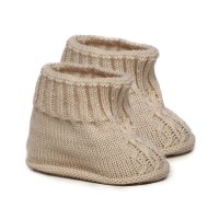 S440-BI: Biscuit Chain Knit Bootees